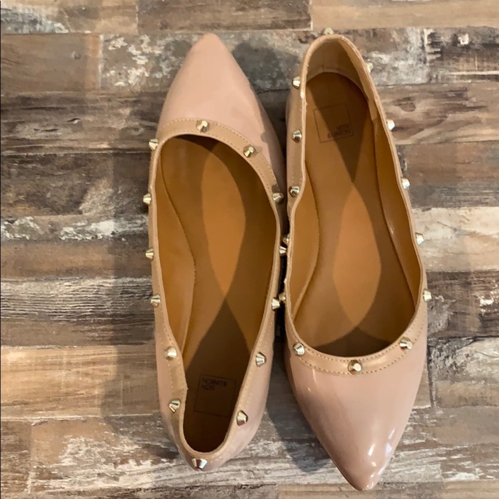 Spike Nude Flats